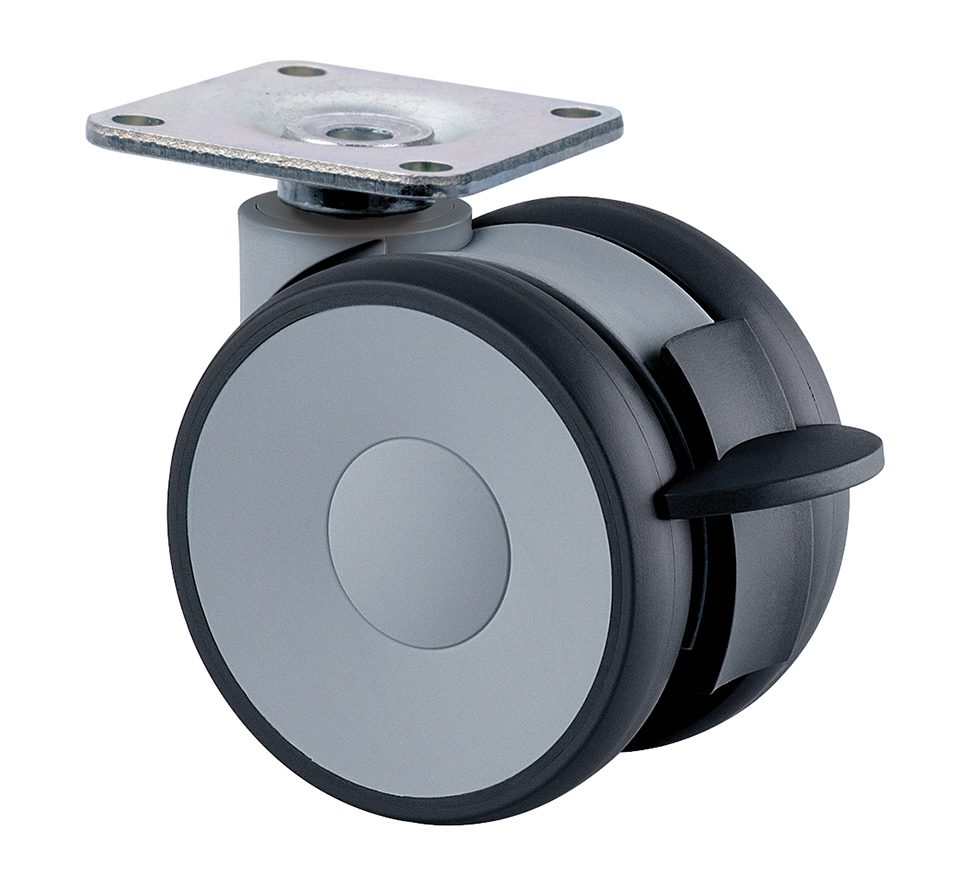 TENTE kolečko Linea 65mm s brzdou 70kg tmavě šedá