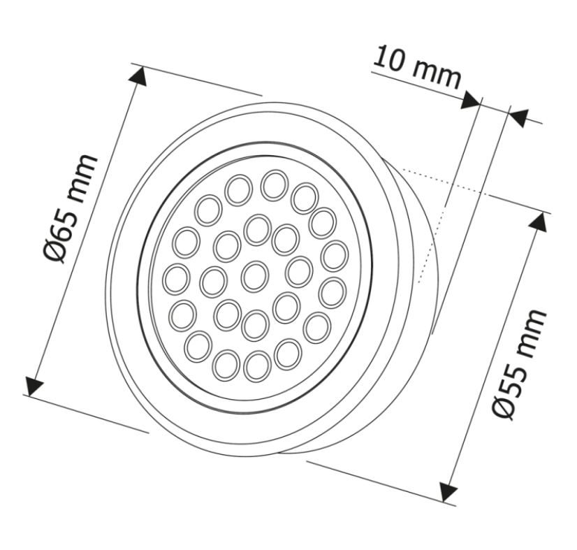 LED bodovka Oval nerez broušený neutrální bílá