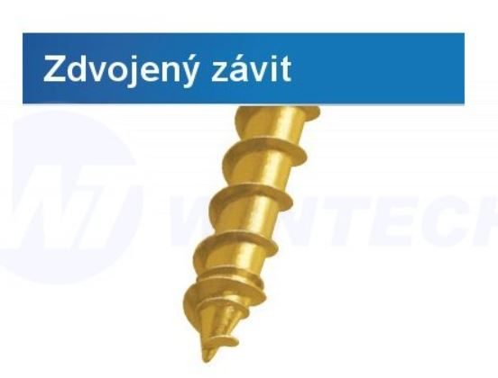 GPR vrut pro dřevo T30 6x120/64mm talířová hlava zinek žlutý, částečný závit