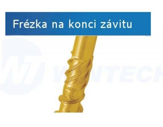 GPR vrut pro dřevo T30 6x120/64mm talířová hlava zinek žlutý, částečný závit