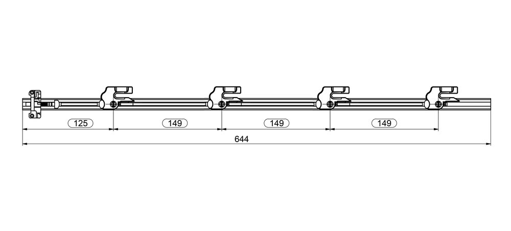 LEHMANN Tyč SVS3 +V výkres 18-2419-020 délka 644mm