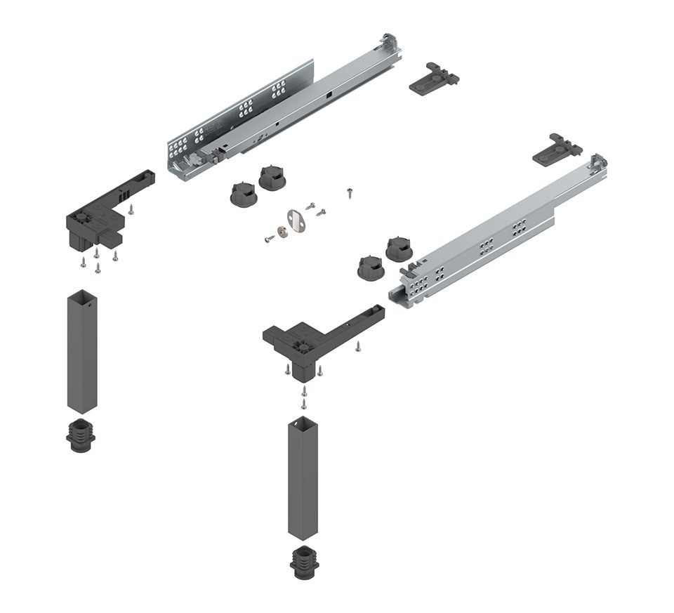 BLUM Z95.4600 Space Step, sada 460mm, tmavě šedá OG