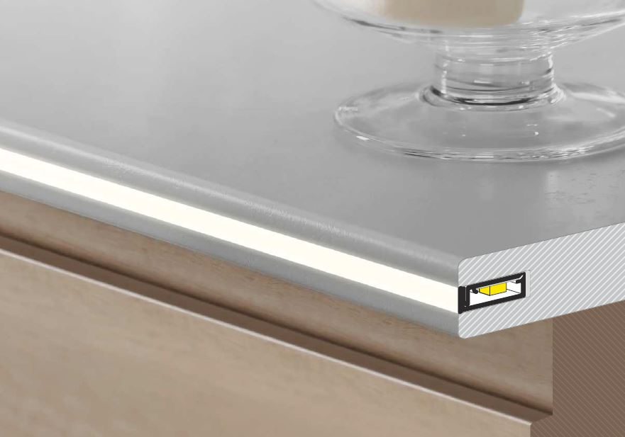 StrongLumio profil LED Slash 8, 1000mm plast mléčná
