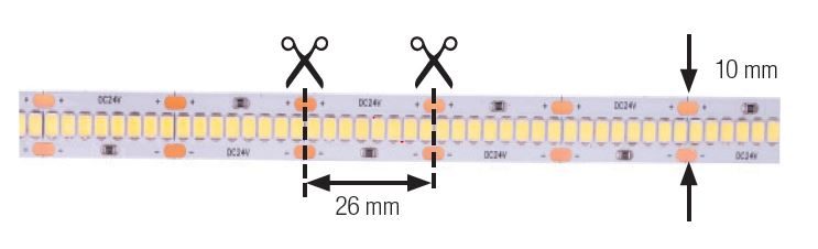 StrongLumio LED pásek 24V 26W/m (304 LED/m) 10mm, bílá studená