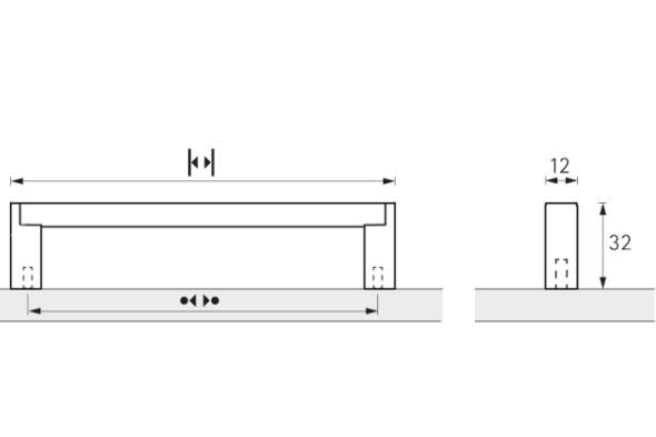 HETTICH 9208083 Úchytka Bermeo 160 černá matná/nerez broušený