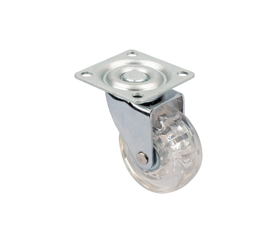 StrongCastors kolečko TOP-E průměr 50mm transparentní tmavá bez brzdy