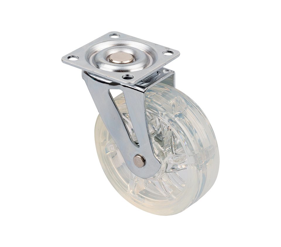 StrongCastors kolečko TOP průměr 75mm transparentní čirá bez brzdy