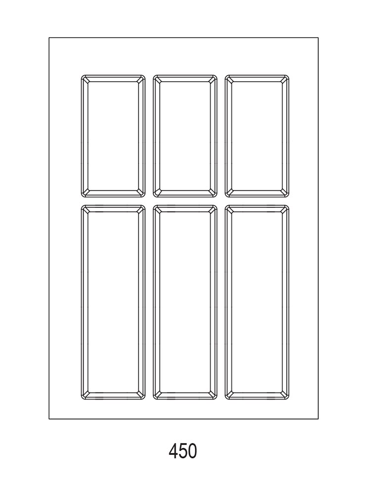 Příborník Classico Kristall softTouch 372x474mm černá