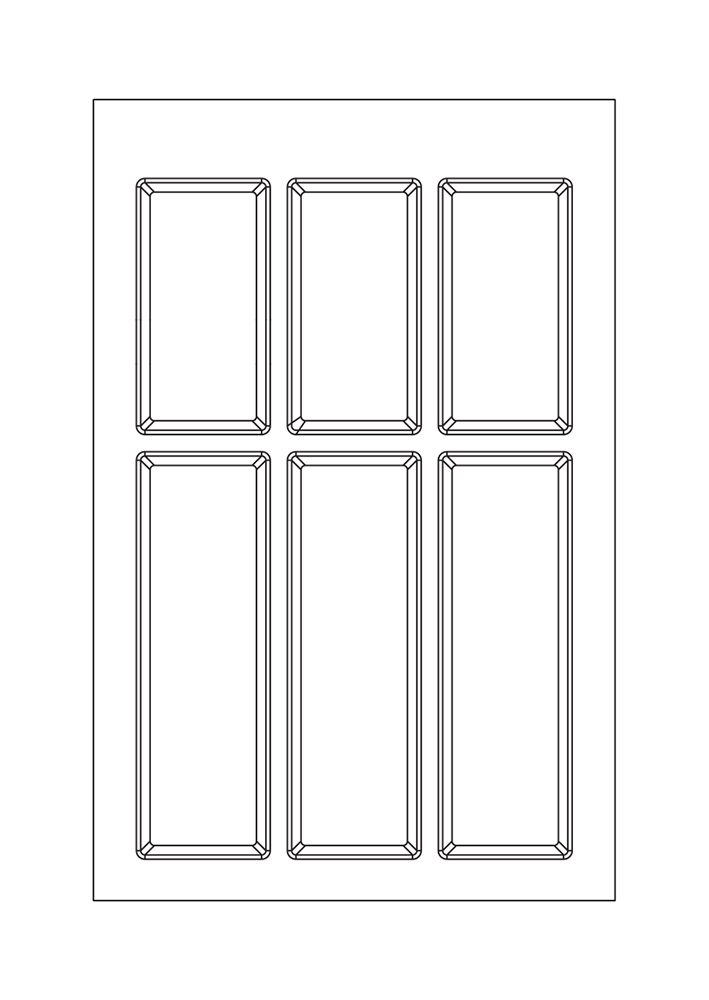 Příborník Classico Kristall softTouch 322x474mm černá
