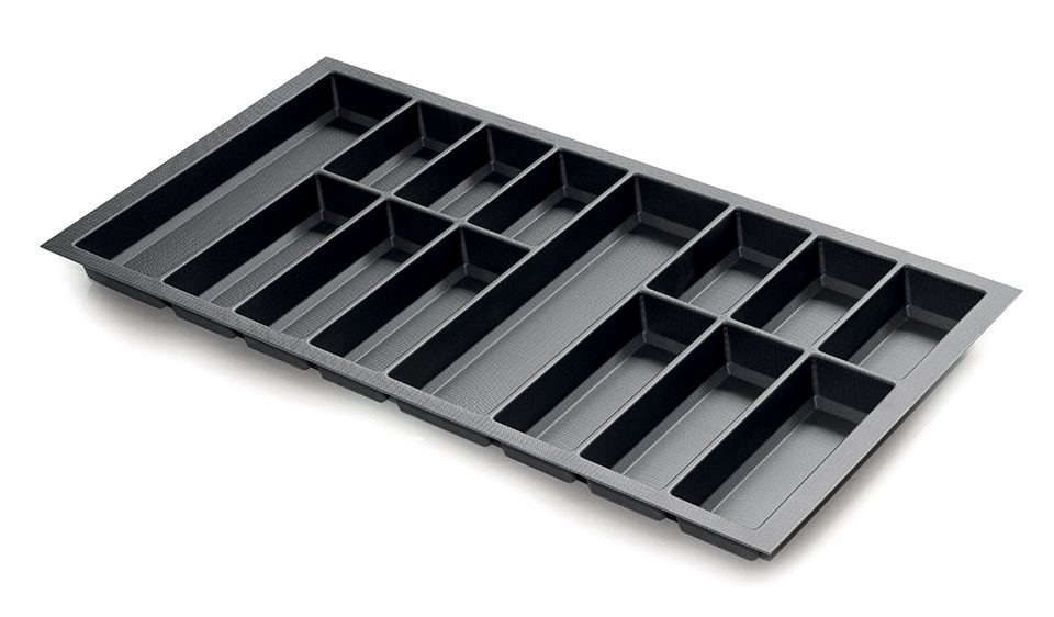 Příborník Classico Kristall softTouch 922x474mm černá