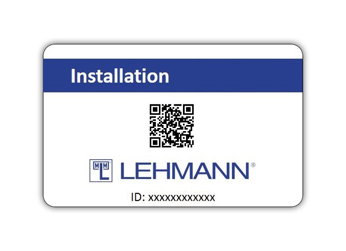 LEHMANN Instalační karta Mifare pro elektronické zámky Lehmann
