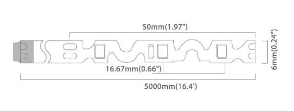 TL-LED pásek ohebný Z300 6,2W/m 12V 6mm neutrální bílá