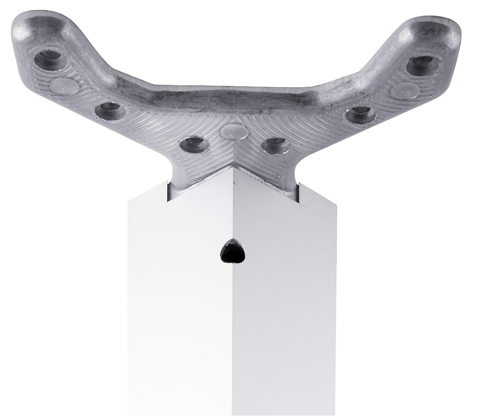 StrongLegs stolová noha TA001 820R/60x60mm eloxovaný hliník