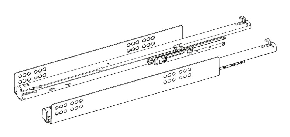HETTICH 9237609 Atira celovýsuv, Quadro V6, 520mm/30kg, bok 18mm, levá, SiSy