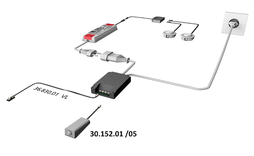 HAL MultiSwitch PIR vypínač k jednotce Master new, stříbrná