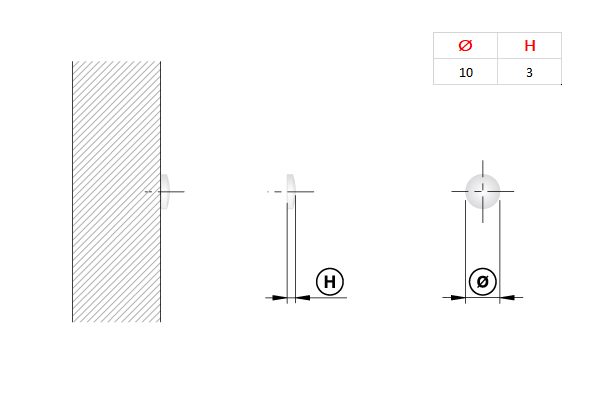 IF tlumič dvířek nalepovací 10x3mm (50ks)