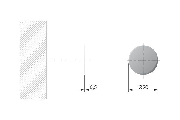 IF Krytka nalepovací 13mm 20ks 2128 javor