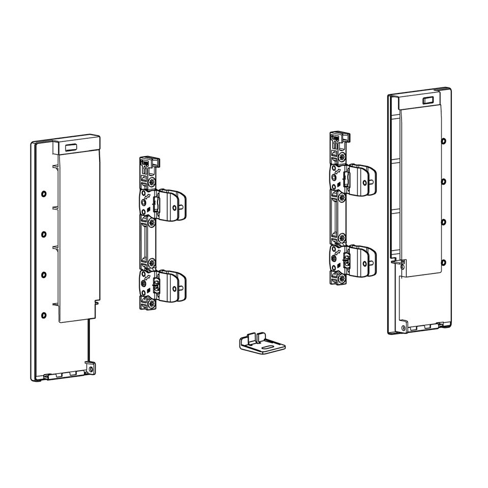 HETTICH 9257653 AvanTech YOU spojky čela vnitřní zásuvky 187, bok/sklo, antracit