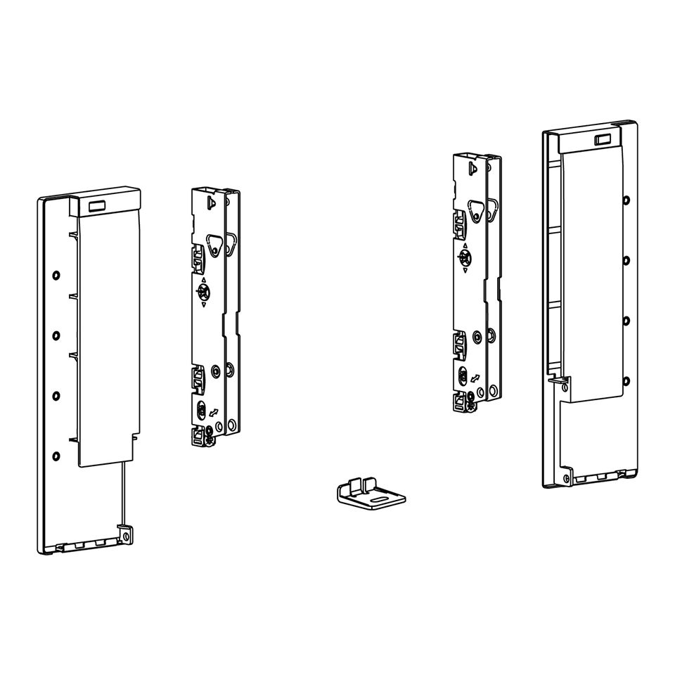 HETTICH 9257658 AvanTech YOU spojky čela vnitřní zásuvky 187, sklo/sklo, bílá