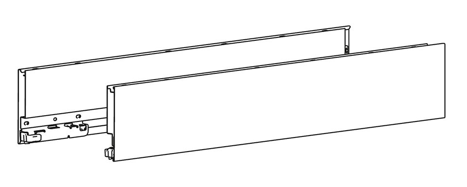 HETTICH 9255016 AvanTech YOU bočnice, 101/450mm, levá, stříbrná