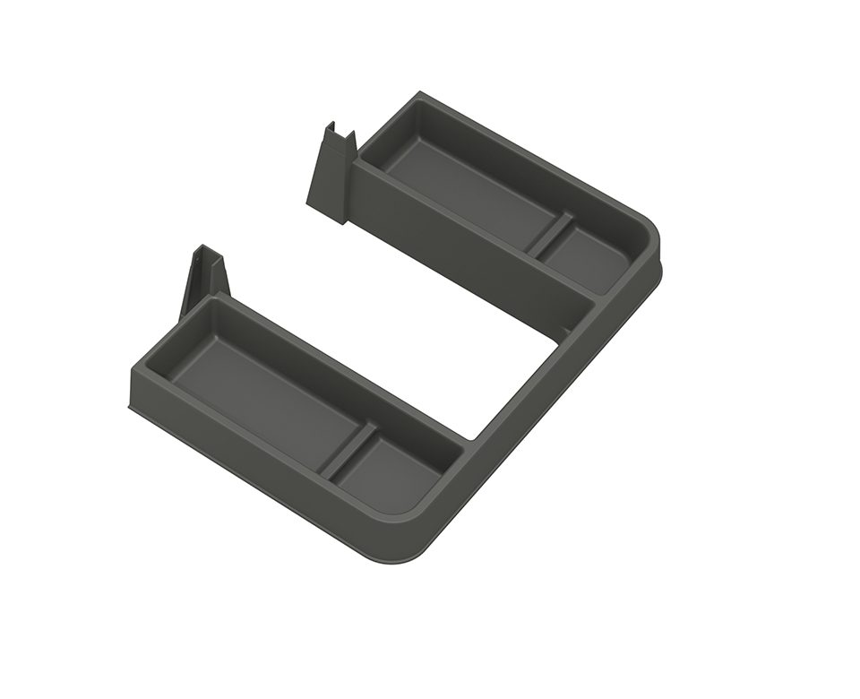 GOLLINUCCI Ochranný límec sifonu pod umyvadlo s přihrádkami 270mm antracit