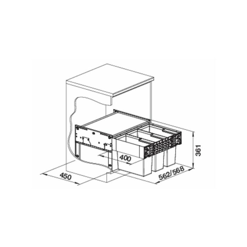 BLANCO 526204 Sorter Select II 60/3 3x15l