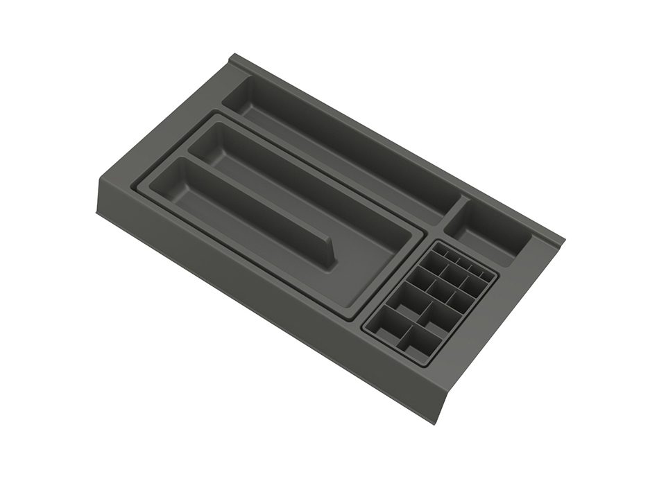 GOLLINUCCI Koupelnový organizér s příslušenstvím 450mm 241x422x53mm antracit