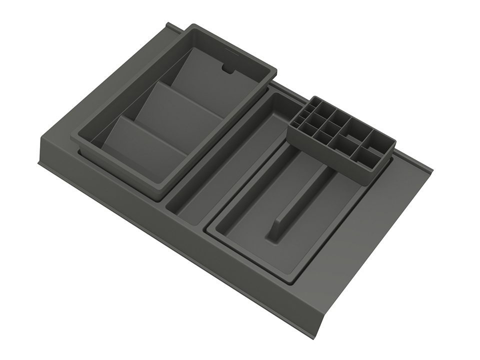 GOLLINUCCI Koupelnový organizér s příslušenstvím 450mm 308x422x90mm antracit