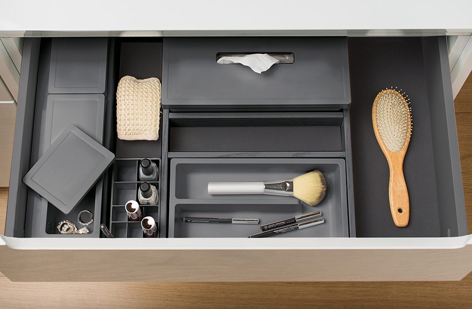 GOLLINUCCI Koupelnový organizér s příslušenstvím 450mm 308x422x90mm antracit