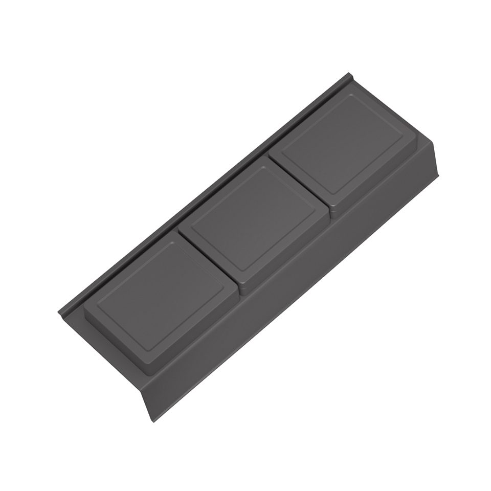 GOLLINUCCI Koupelnový organizér s příslušenstvím 400mm 122x372x69mm antracit