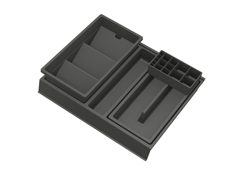 GOLLINUCCI Koupelnový organizér s příslušenstvím 400mm 308x372x90mm antracit