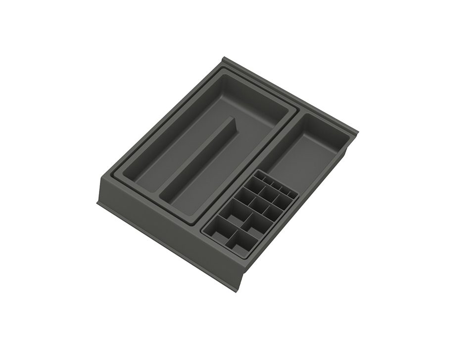 GOLLINUCCI Koupelnový organizér s příslušenstvím 270mm 308x242x53mm antracit