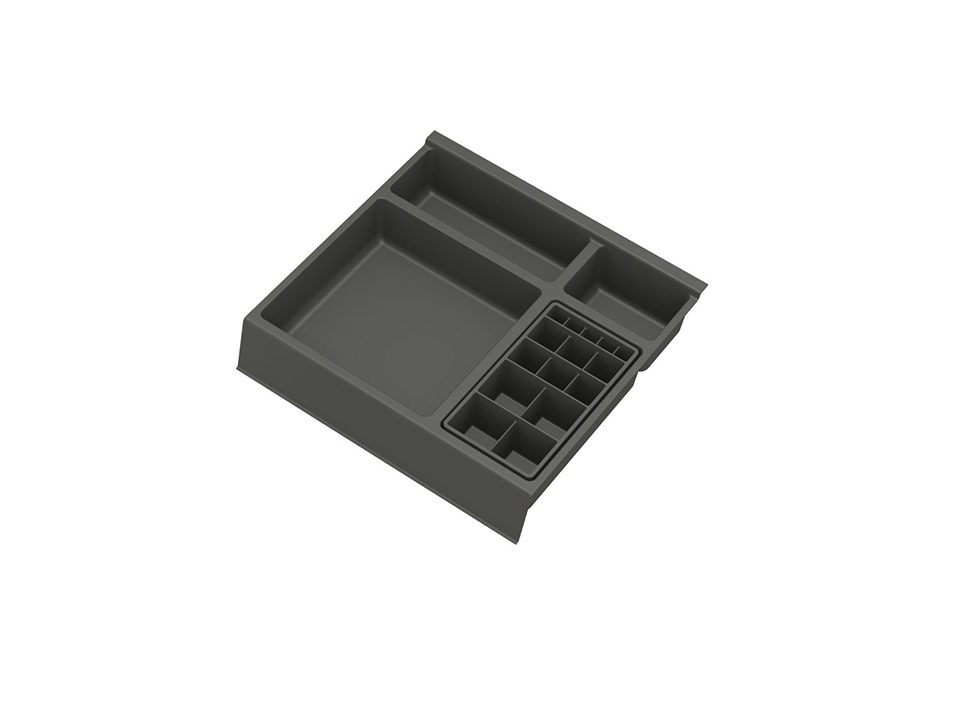 GOLLINUCCI Koupelnový organizér s příslušenstvím 270mm 241x242x53mm antracit