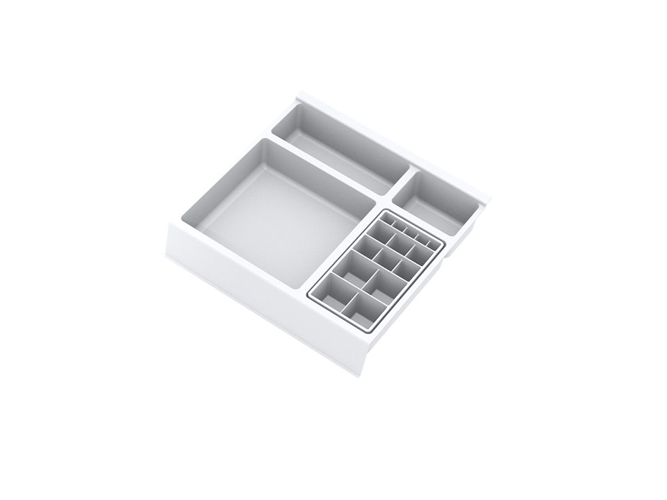 GOLLINUCCI Koupelnový organizér s příslušenstvím 270mm 241x242x53mm bílá