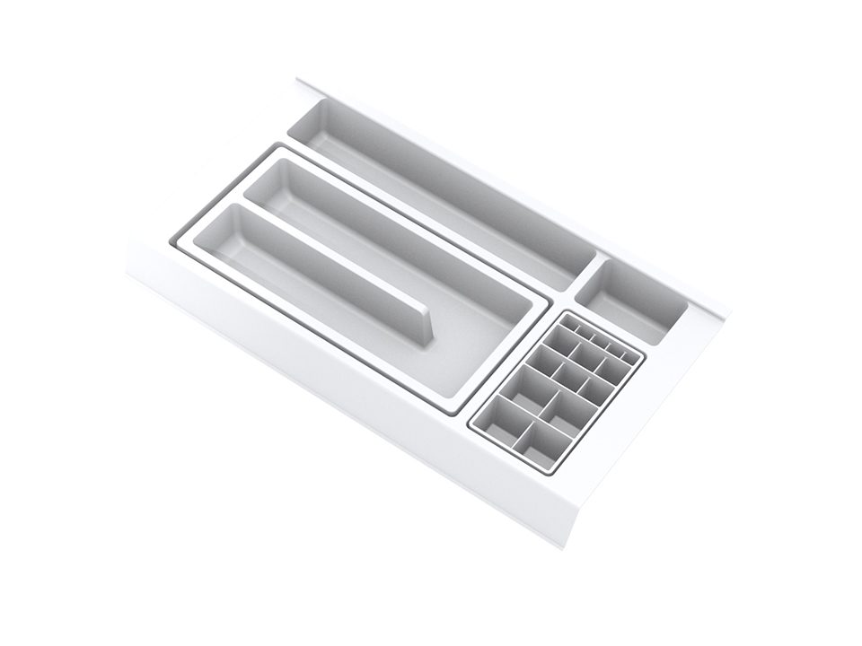 GOLLINUCCI Koupelnový organizér s příslušenstvím 450mm 241x422x53mm bílá