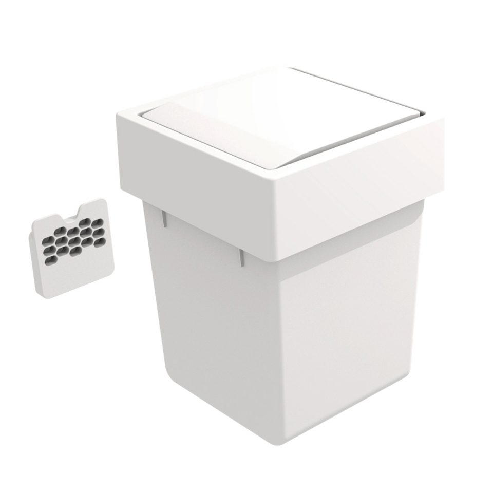 GOLLINUCCI Sorter na dveře s otočným víkem 174x176x229mm 1x5l bílá