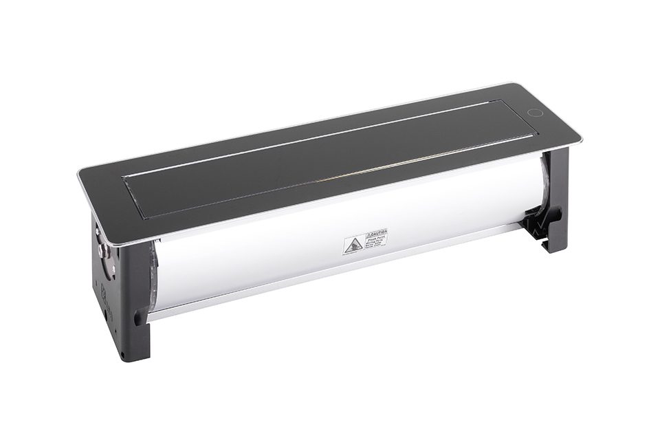 VersaTurn elektrická zásuvka 3x 230V Francouzská, USB A/C, černé sklo