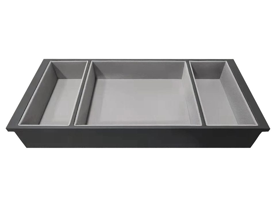 StrongIn organizér na šperky 3 přihrádky do šuplíku šatní skříně 500mm