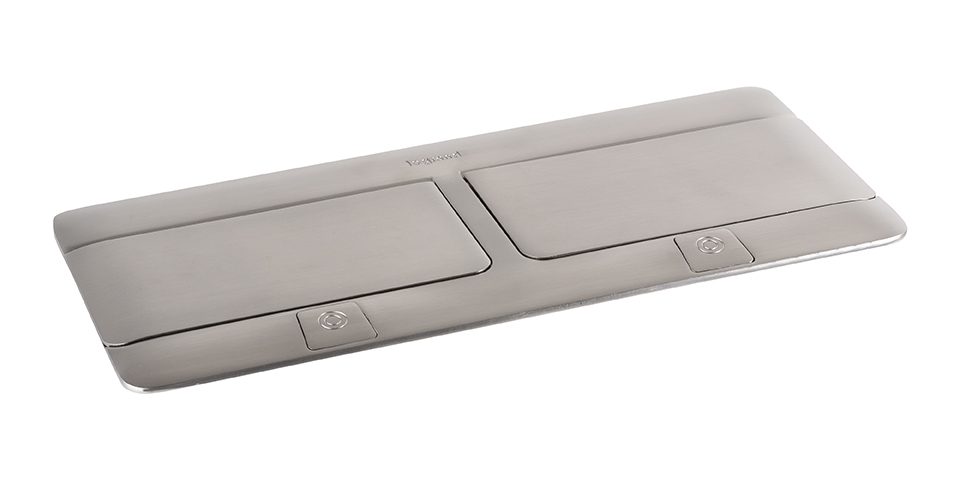 LEGRAND Pop-up dvojitá, 4x 230V, nerez