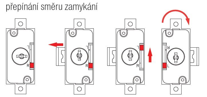 K-LEHMANN zámek trojcestný 750-25 1200mm