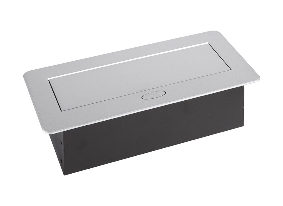 StrongPower Elektrická zásuvka 2x 230V, Schuko, 2x USB A+C, stříbrná