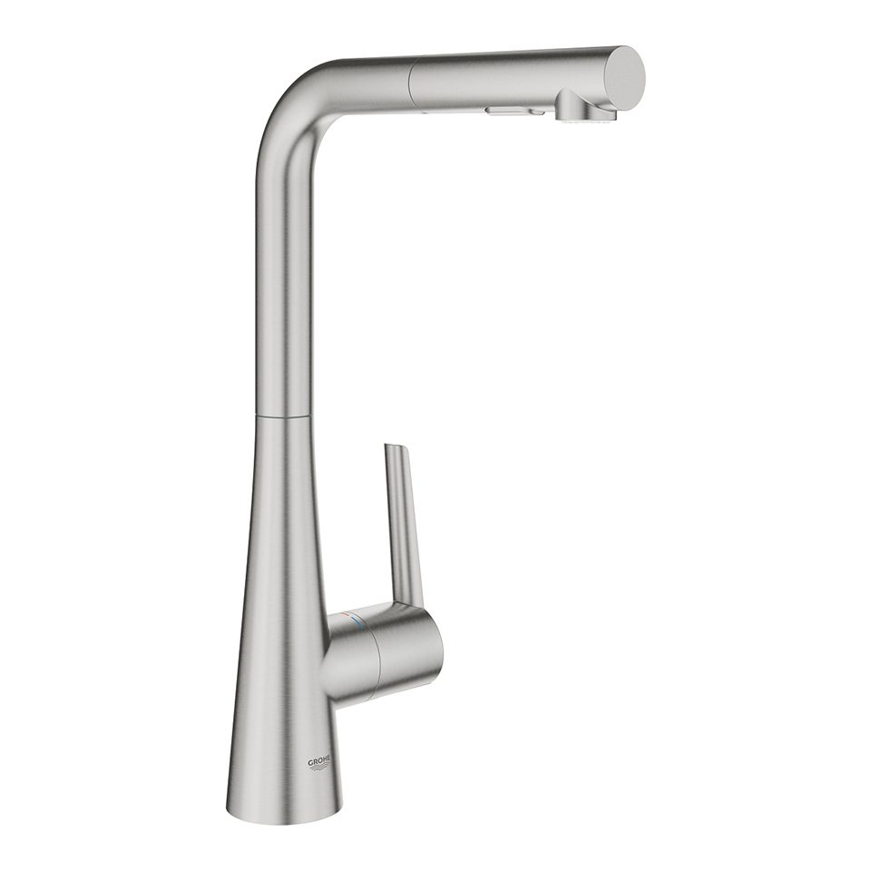 GROHE 30441DC0 Baterie SCALA L-výpusť s duální sprškou supersteel