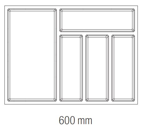 Příborník Classico Kristall softTouch 522x424mm černá