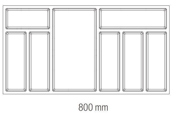 Příborník Classico Kristall softTouch 722x424mm černá