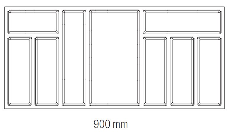 Příborník Classico Kristall softTouch 822x424mm černá