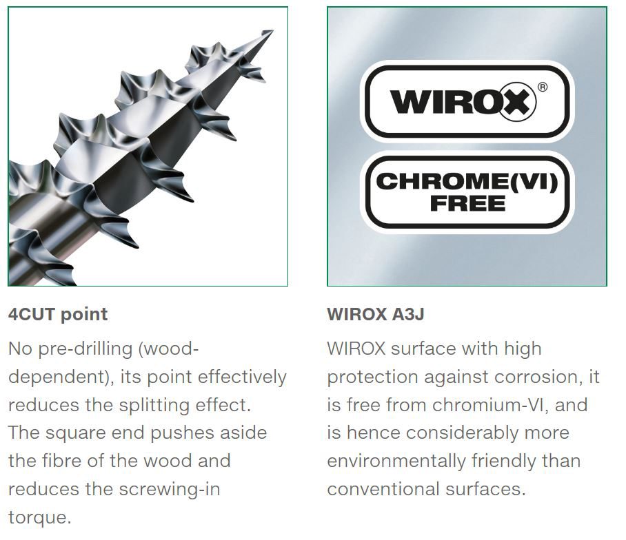 SPAX vrut 4x16mm půlkulatá hlava TXS W 4C