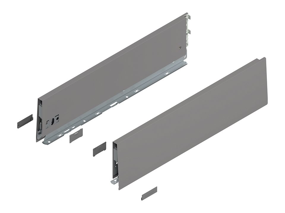 BLUM 470K4002S Merivobox, bočnice K 400mm, světle šedá IG