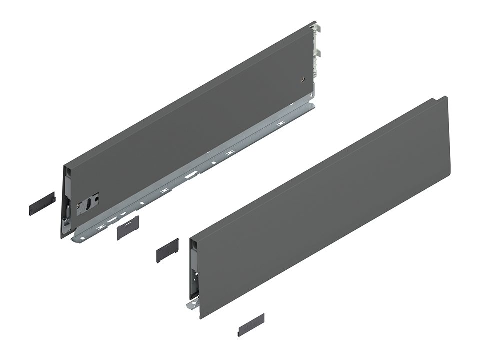 BLUM 470K4002S Merivobox, bočnice K 400mm, tmavě šedá OG