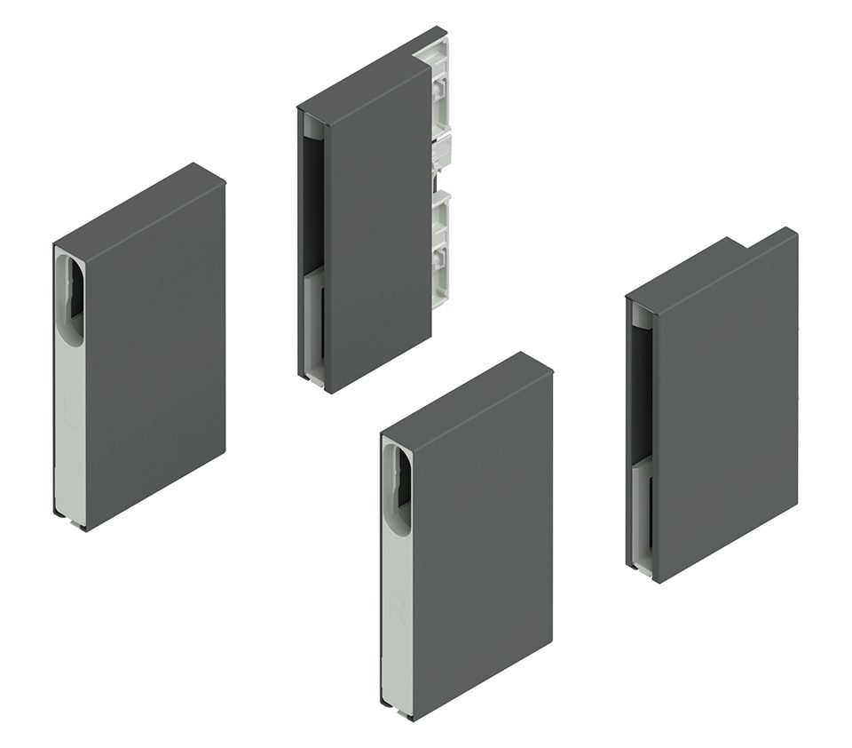 K-BLUM Merivobox, zásuvka E boxcover 600mm/40kg, tmavě šedá OG, vrut
