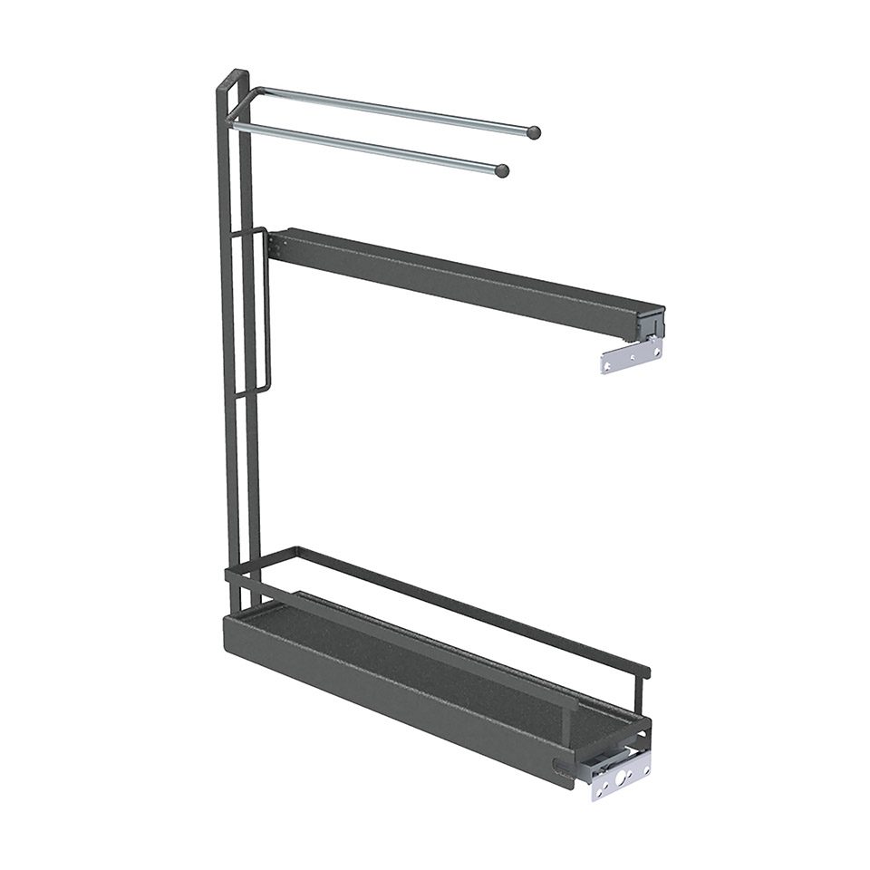 KES 233465 boční koš a držák utěrek, 150mm, Arena Style, pravý, antracit